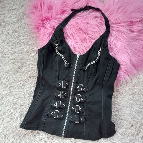 Tripp nyc Tops - Tripp NYC gothic buckles & chains boned corset! SOLD @hosted store-Cheap Chick